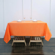 Orange Polyester Square Table Overlay 70 Inch 