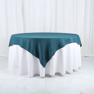 Elevate Your Event Decor with the Peacock Teal Table Overlay