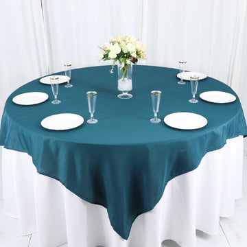 Create Memorable Events with the Peacock Teal Table Overlay