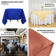 54inch Champagne 200 GSM Seamless Premium Polyester Square Table Overlay