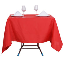 70 inch Red Square Polyester Tablecloth
