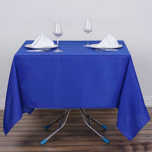 Royal Blue Table Overlay Square 70 Inch Polyester 