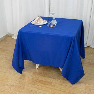 Experience Unmatched Quality with the Royal Blue Premium Seamless Polyester Square Tablecloth