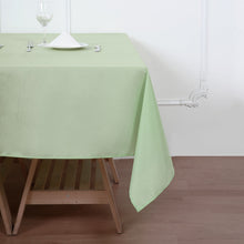 Polyester Square 70 Inch Table Overlay In Sage Green