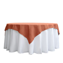 Terracotta 70 Inch Washable Square Polyester Table Linen Overlay
