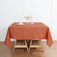 Terracotta (Rust) Square Seamless Polyester Tablecloth Linen Tablecloth - 70inch