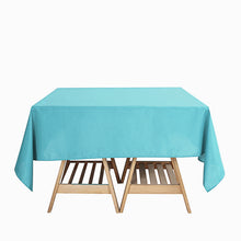Polyester 70 Inch Square Turquoise Tablecloth