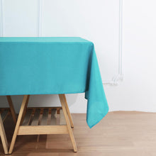 Square Table Overlay 70 Inch Turquoise Polyester