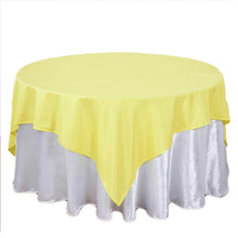 Yellow Polyester Square Table Cover 70 Inch