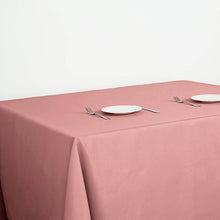 Polyester Square Tablecloth 90 Inch in Dusty Rose Color