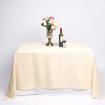 Beige Polyester Tablecloth: The Perfect Table Decor