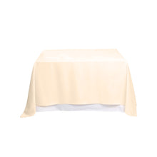 Beige Polyester Square Tablecloth 90 Inch 