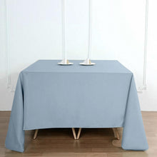 90 Inch Dusty Blue Square Polyester Tablecloth