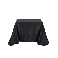 Black Seamless Polyester Square Tablecloth 90 Inch