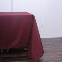 Square Polyester Tablecloth 90 Inch Burgundy Seamless