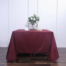 Square Tablecloth 90 Inch Burgundy Polyester Seamless
