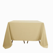 90 Inch Square Tablecloth Champagne Polyester Seamless
