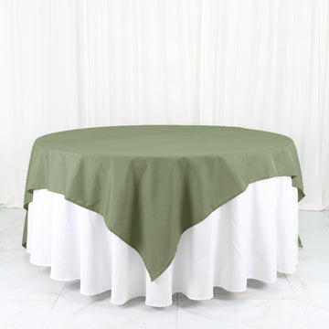 Transform Your Event with the Dusty Sage Green Table Overlay