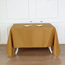 90 inches Gold Square Polyester Tablecloth