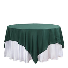 Polyester Square Hunter Emerald Green Table Overlay 54 Inch
