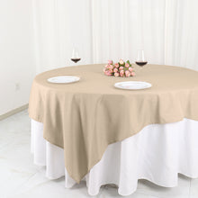 90 Inch Seamless Polyester Table Overlay In Nude
