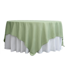Sage Green Square Polyester Material Table Overlay 90 Inch
