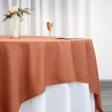 Terracotta (Rust) Seamless Square Polyester Tablecloth - 90inch