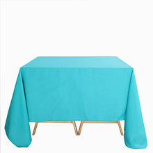 Turquoise 90 Inch Square Seamless Polyester Tablecloth