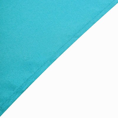 Teal fabric corner with textured finish on a white background.