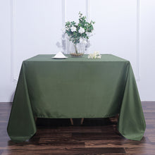 Olive Green 90 Inch Square Tablecloth Polyester Seamless