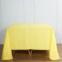 90 Inch Yellow Seamless Polyester Square Tablecloth