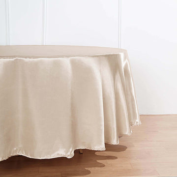 Beige Satin Tablecloth: The Perfect Addition to Your Table Decor