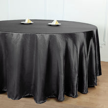 108 Inch Satin Black Round Tablecloth