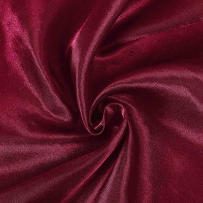 Burgundy satin fabric with a smooth, glossy finish.