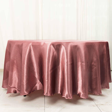 Cinnamon Rose Seamless Satin Round Tablecloth 108