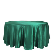 Satin Round Tablecloth in Hunter Emerald Green 108 Inch