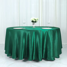 Satin 108 Inch Round Tablecloth in Hunter Emerald Green
