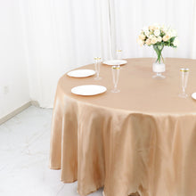 108 Inch Round Tablecloth Nude Satin