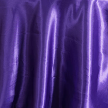 Elegant Purple Seamless Satin Round Tablecloth 108