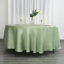 108 Inch Satin Sage Green Round Tablecloth