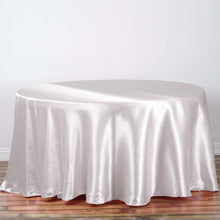 108 Inch Satin White Round Tablecloth