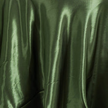 108 Inch Satin Olive Green Round Tablecloth