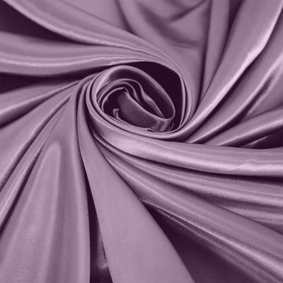 Purple satin fabric with a smooth, luxurious texture.
