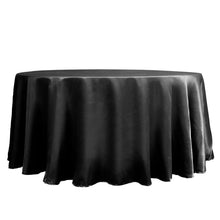 Black Satin Round Tablecloth 120 Inch