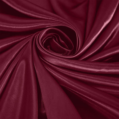 Burgundy satin fabric with a smooth, luxurious texture.