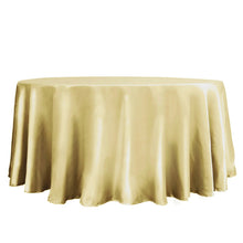 Champagne Satin Round Tablecloth 120 Inch