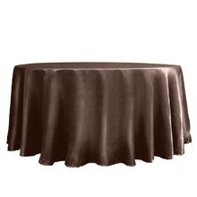 Chocolate Satin Round Tablecloth 120 Inch