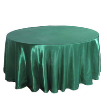 Hunter Emerald Green Round Satin Tablecloth 120 Inch
