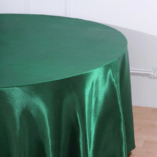 120 Inch Round Hunter Emerald Green Tablecloth Satin