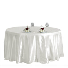 Ivory Satin Round Tablecloth 120 Inch